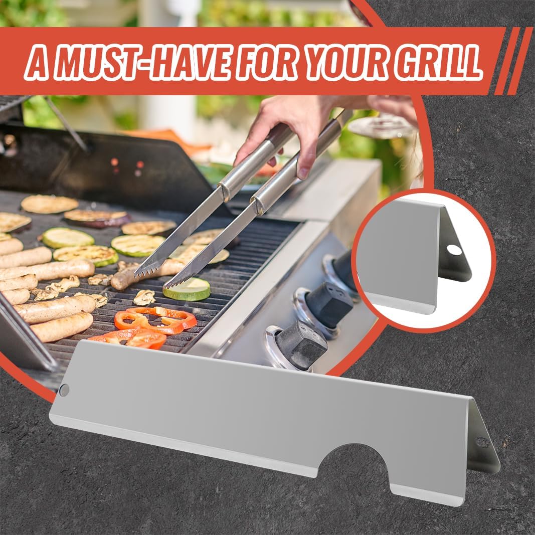 Grill Burners Flavorizer Bars for Weber Genesis II E-410, S-410, Genesis II LX E-440, S-440, 66041, 66033, 66796, 67489, 67490, 67491, BBQ Gas Grill Replacement Parts Heat Deflectors (Silver)
