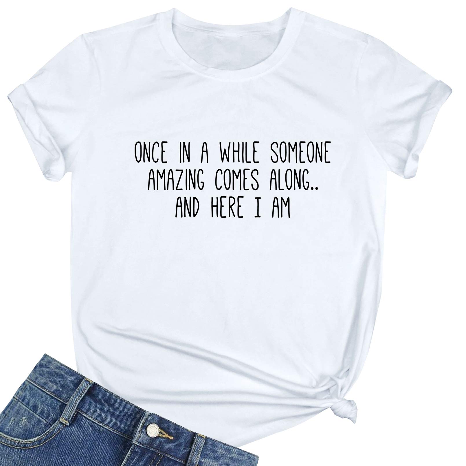 BLACKMYTHWomen's Graphic Funny T Shirt Cute Tops Teen Girl Tee