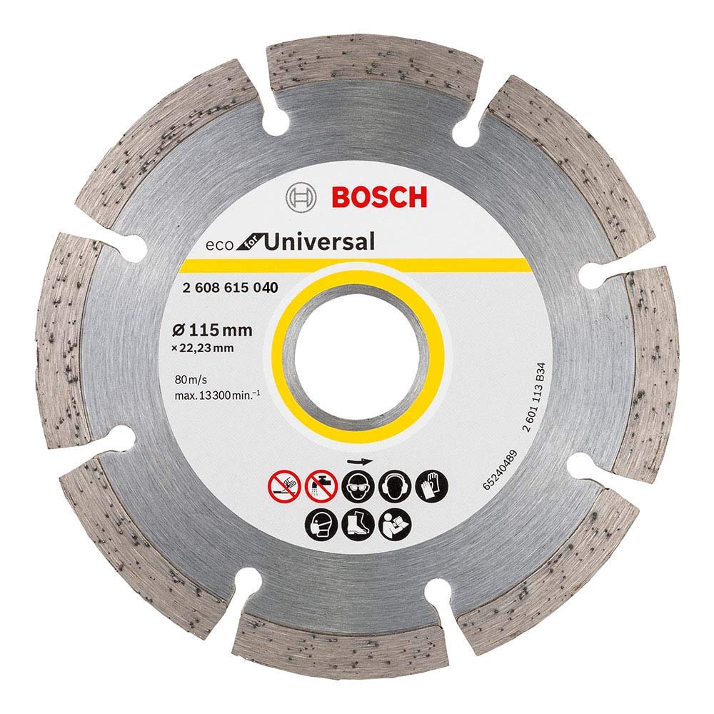 Bosch Professional Accessories Eco for Universal Segmanlı Elmas Kesme Diski 115 * 22,23 mm-Küçük Avuç Taşlama Makineleri için