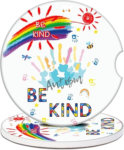 Miniatura 18 de Portavasos de automóvil – Posavasos de cerámica absorbente con diseño de mariposa y luna, portavasos para bebidas, accesorios interiores de Mariposa