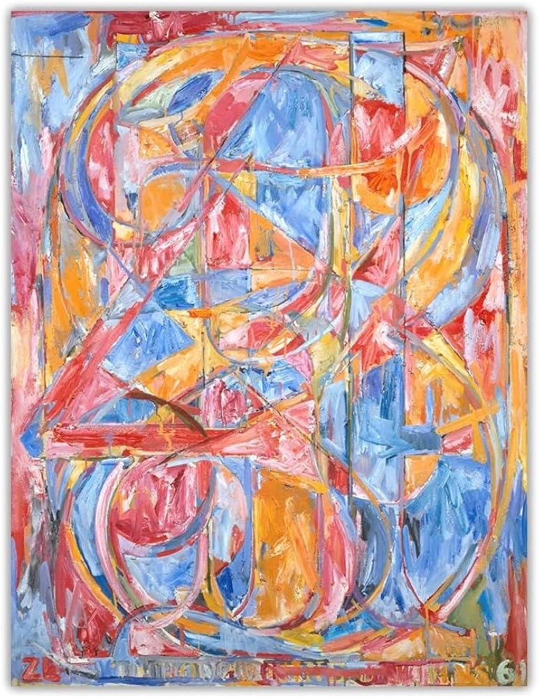 Amazon.co.jp: ジャスパー・ジョーンズ ポスター《0 から 9