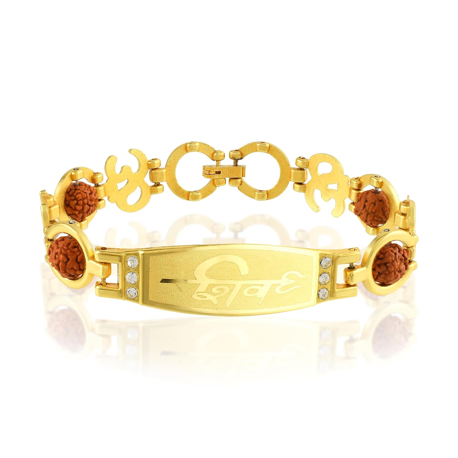 Memoir Brass Goldplated Shiv Rudraksh with OM Mahadev Shanker Bracelet Men hindu spiritual Jewellery (BLSM3756) - Review, Price and Buying Guide