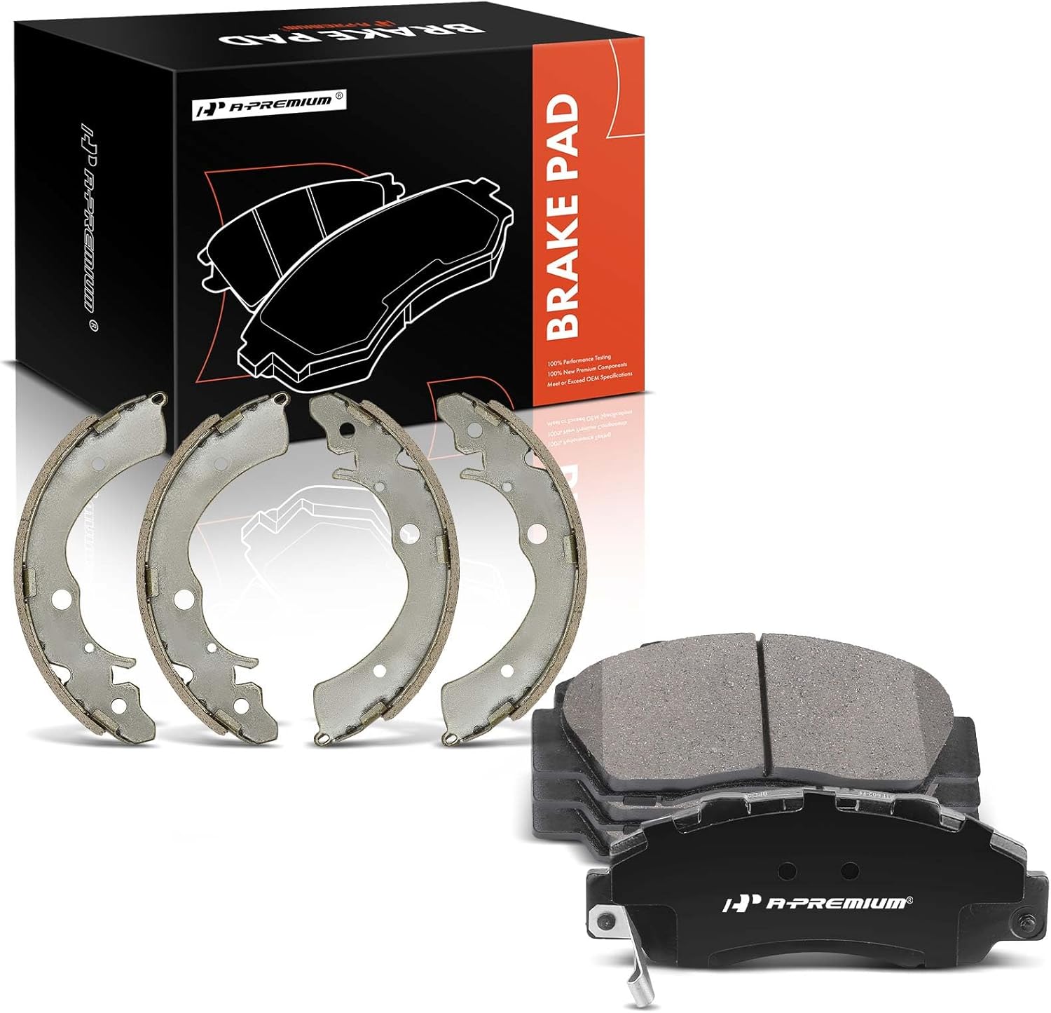 A-Premium Front and Rear Ceramic Brake Pads Set Compatible with Honda Models - CR-V CRV 1997-2001, Accord 1991-2002, 8-Pack