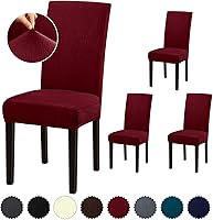 Vista 233 de Juego de 6 fundas elásticas para sillas de comedor, extraíbles y lavables, para sillas de comedor, hotel, ceremonia
