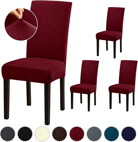 Vista 68 de Juego de 6 fundas para silla, fundas elásticas para sillas de comedor, extraíbles y lavables, para sillas de comedor, hotel, ceremonia, color gris