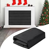 whumsdog Magnetic Fireplace Blanket Draft Stopper 39x32 Inch - 12 Strong Magnets Block Heat Loss, Drafts & Odors for Iron Frames