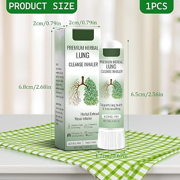 2Pcs Herbal Diffuser Lung Cleanse, Natural Nasal Inhaler for Breathing, Portable Respiratory Care with Herbal Inhaler, Lung Cleansing Spray for Office Workers, Students