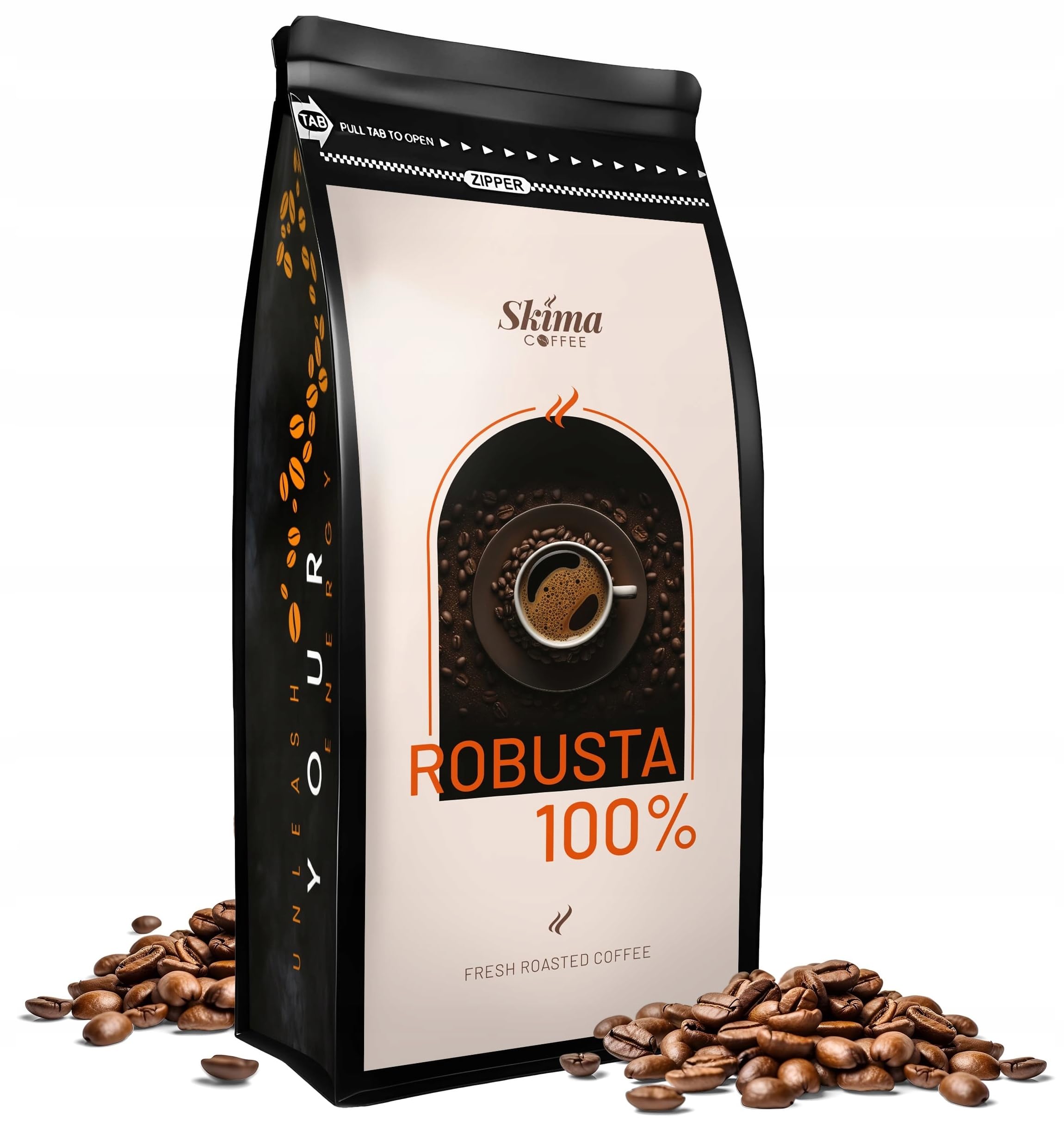 SkimaCoffee Café en grano 2 x 1 kg CREMA&AROMA/ROBUSTA 100% recién tostado