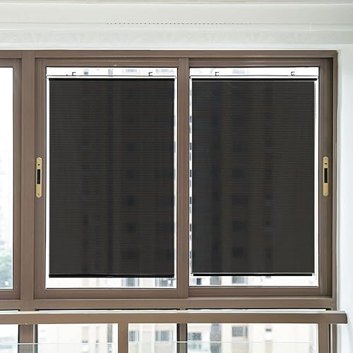 Miniatura 5 de Persiana enrollable telescópica para interiores, con ventosas, aislamiento térmico, anti-UV, para apartamento, dormitorio, sala de estar, oficina, 4