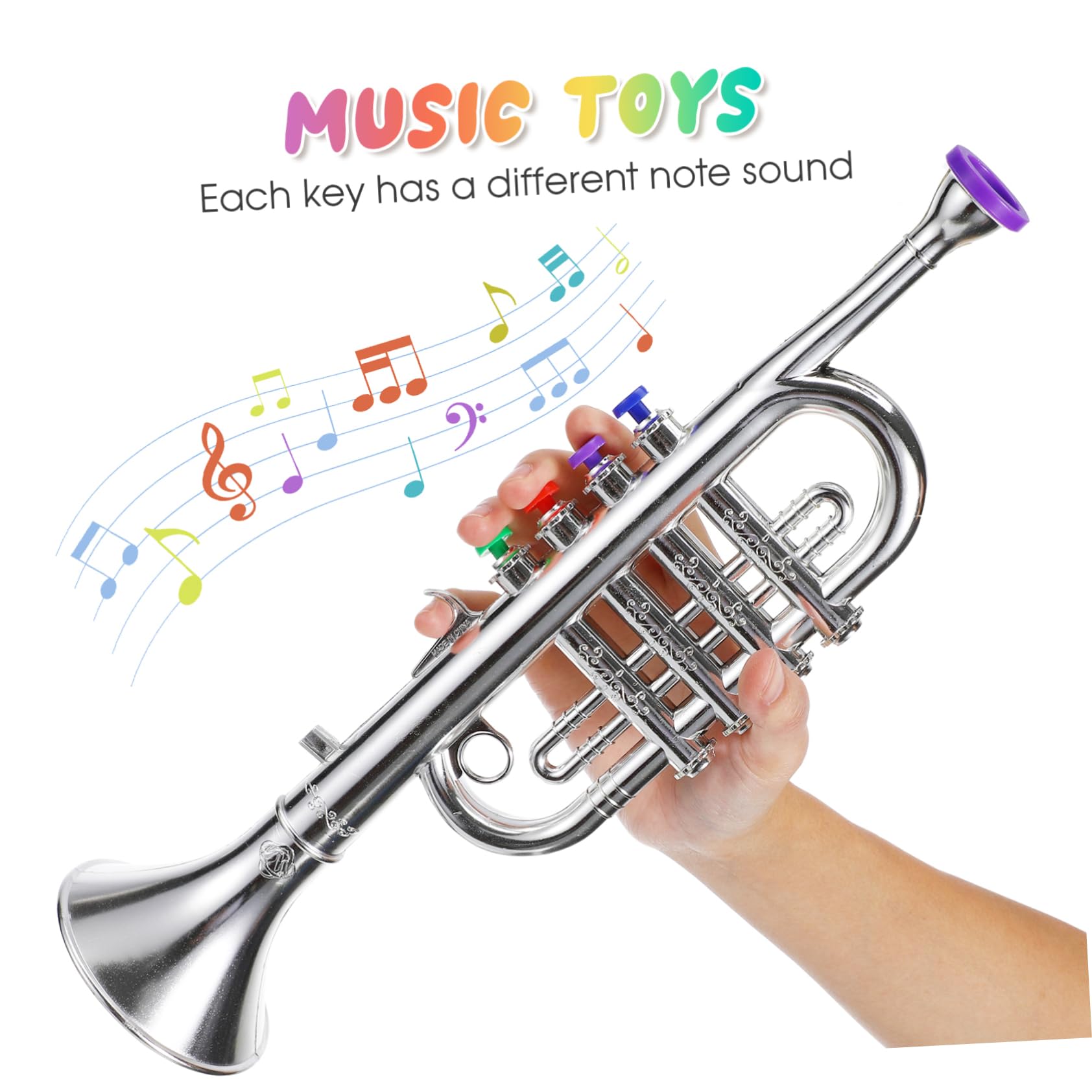 VANZACK Tromba per Colorata e Sicura Strumento Musicale Educativo Sonoro Portatile per Sviluppo Creatività e Apprendimento Musicale