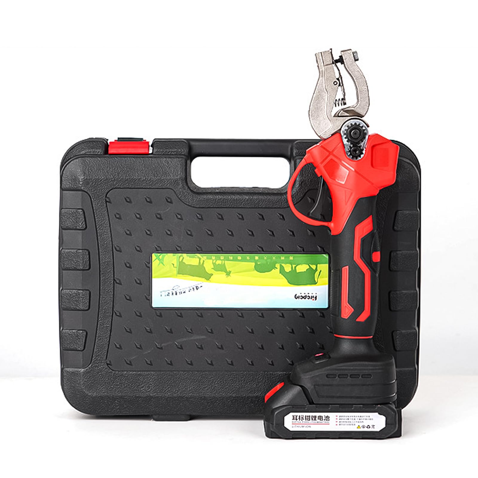 Applicatore per marchi auricolari elettrico cordless per bestiame, marchiatore per orecchie in acciaio inox e plastica per bovini, maiali e pecore, include aghi di ricambio