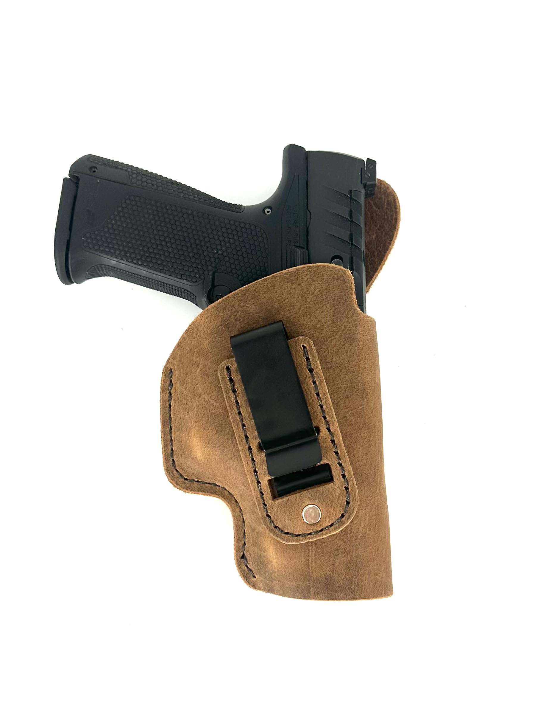 Muddy River Tactical Walther PDP Holster - Holster is Designed for Concealed Carry Inside The Waistband - Versatility in Carry Positions - Holster for The Walther PDP 4"" Version, brown