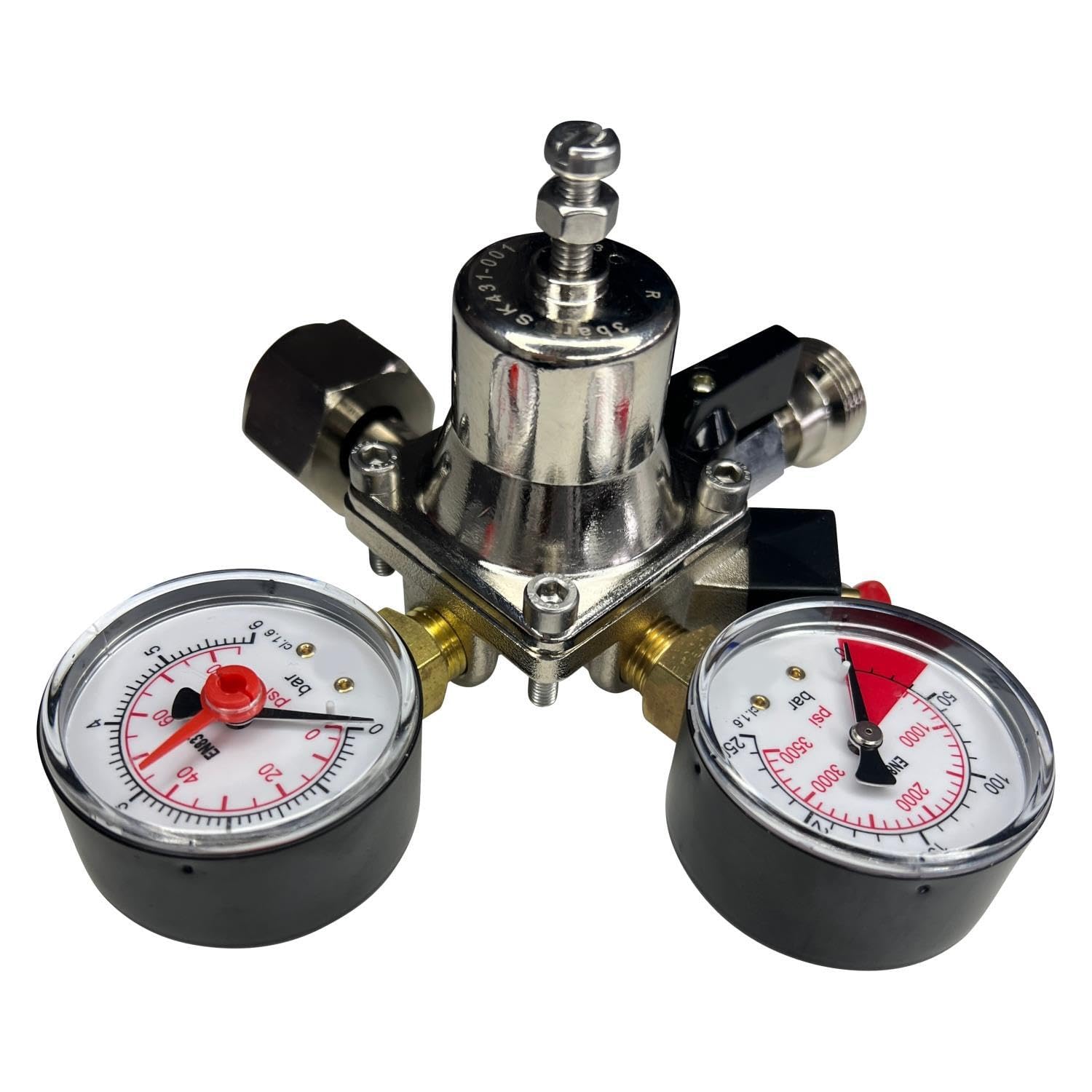 MACRO DELUXE CO₂-Druckminderer OXY1-DELUXE – 1-leitig, 3 Bar, Für Bier & Getränke, Made In Italy