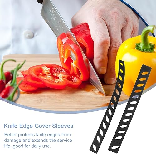 Miniatura 4 de uxcell Protector de filo de cuchillo, protector de cuchilla de plástico, fundas universales para cuchillos, funda de cuchillo para cocina, 10