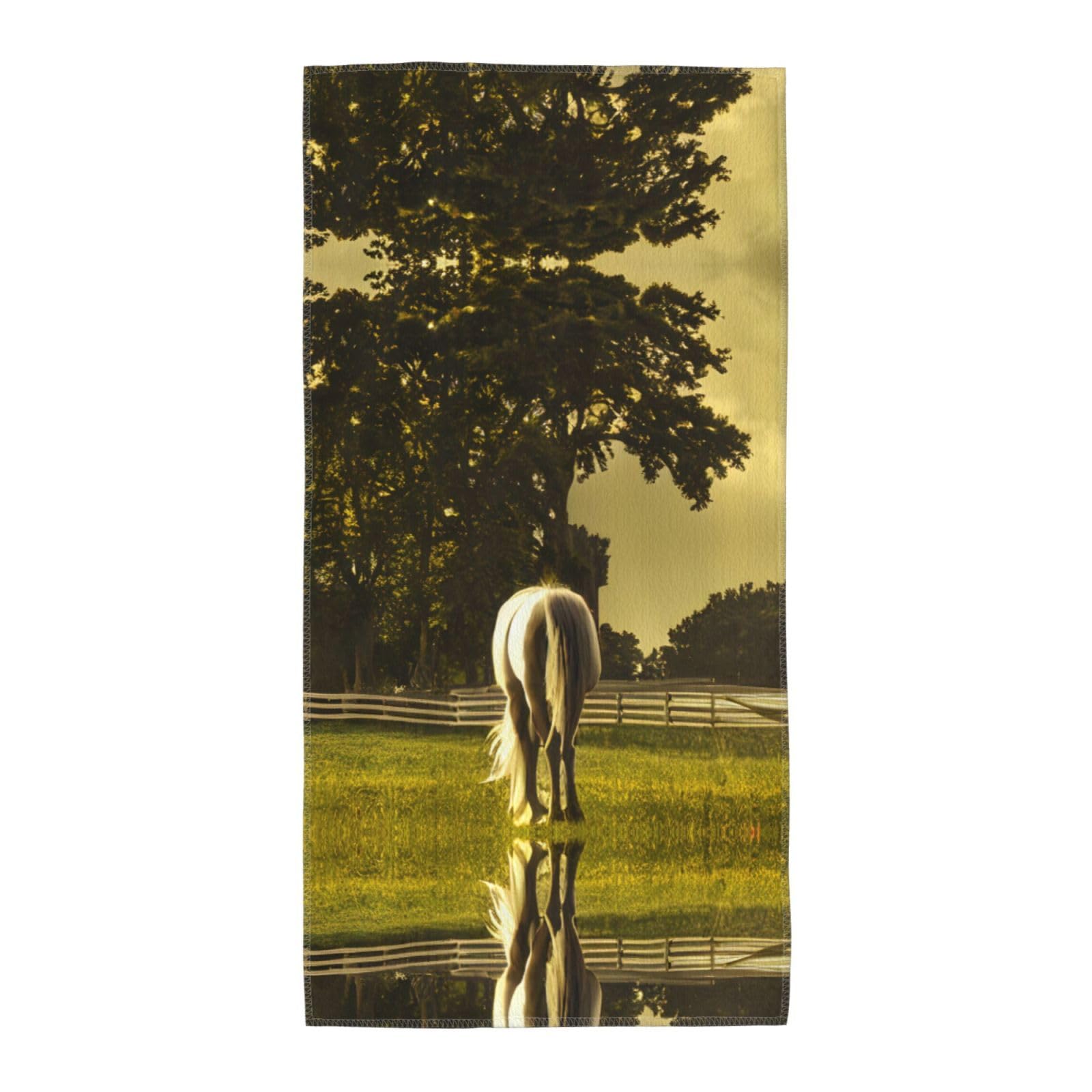 WYCZHY Horse Printed Quick Dry Beach Towel For Camping Travel Vacation