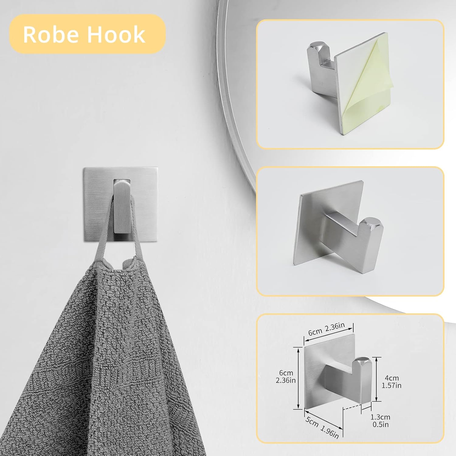 Fapully 23.6-Inch 6 Piece Bathroom Hardware Accessories Set Stainless Steel Wall Mounted Brushed Nickel Include Towel Bar,Hand Towel Holder,Toilet Paper Holder,Robe Towel Hook,Coat Hook,Towel bar Set : Tools & Home Improvement