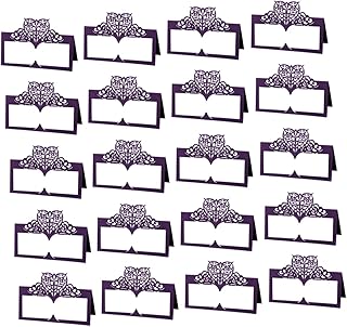 BESTOYARD 50 Peças Cartões De Aniversário Cartões De Sinal De Mesa De Casamento Cartões De Visita Em Branco Nome Da Mesa Cartões De Nome De Casamento Buffet Cartões De Mesa Lugar De