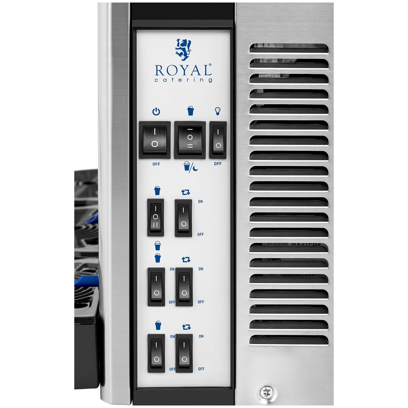 Royal Catering Máquina Para Granizada Granizadora RCSL 3/10 (3 x 12 L, Iluminación LED, Temperatura de -3 a 2 °C, Motor de 800 W)