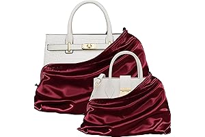2 Pack Large-Capacity Satin Dust Bags for Handbag Storage