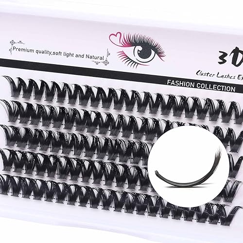 Miniatura 2 de 60 racimos de pestañas en forma de V, racimos de pestañas de pelo de visón sintético, extensiones de pestañas individuales, pestañas individuales,