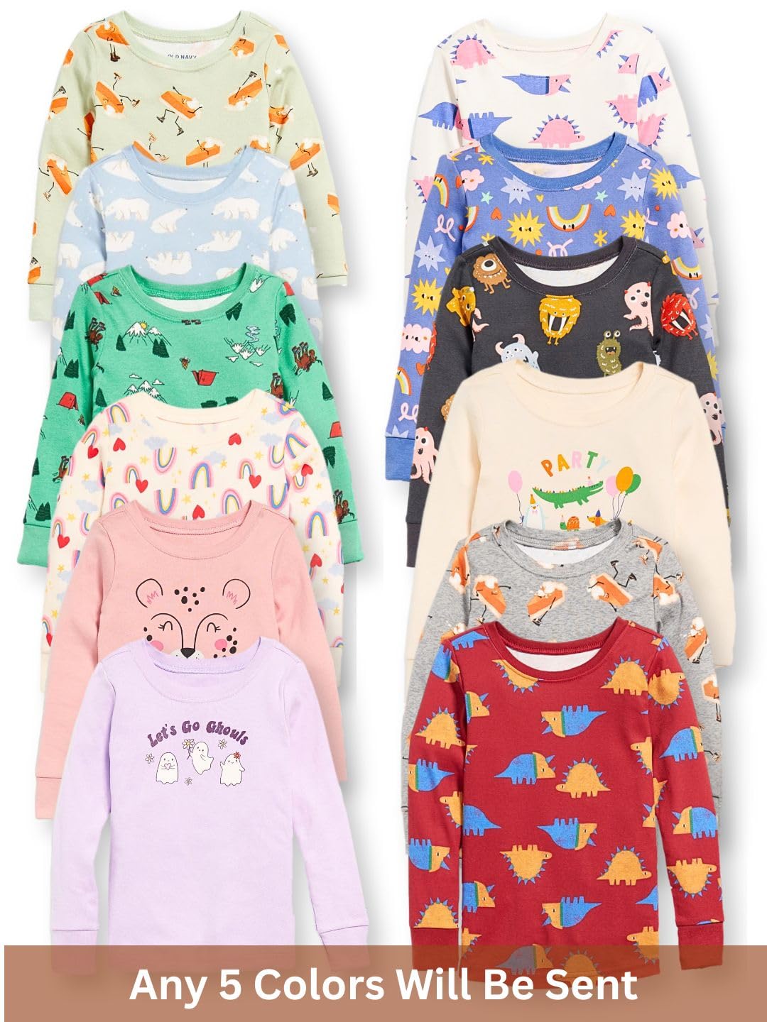 TuddyBuddy Baby Girl's 100% Organic Cotton Ribbed Long Sleeves Tops/T-Shirt (4 Years-5 Years, Pack of 5, Assorted) - Image 2 thumbnail