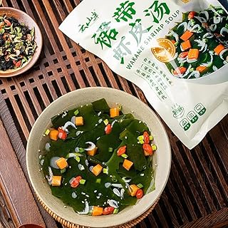Instant Wakame & Dried Shrimp Soup – 10 Sachets (60g) | Quick Umami-Rich Soup Base for Noodles or Light Meals, No Cooking Needed