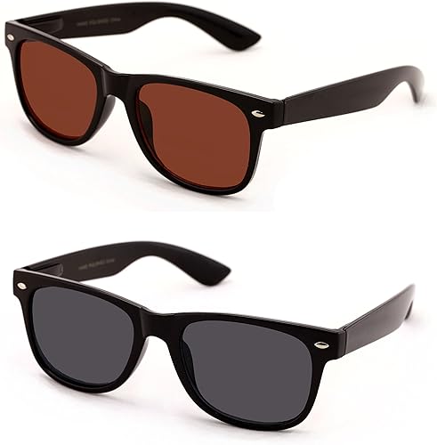 V.W.E Anteojos de sol para leer clásicos, para exteriores - Cómodos lentes para leer, con estilo, y aumento Rx - No son bifocales