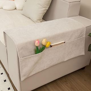 Organizador mandos sofa,Organizador de Sofá,Bolsa de almacenamiento cabecera con Remote Control Holder para el Teléfono,Magzine,Gafas,Libro,Bolígrafos,Cables,Almacenamiento para colgar en el sofá.