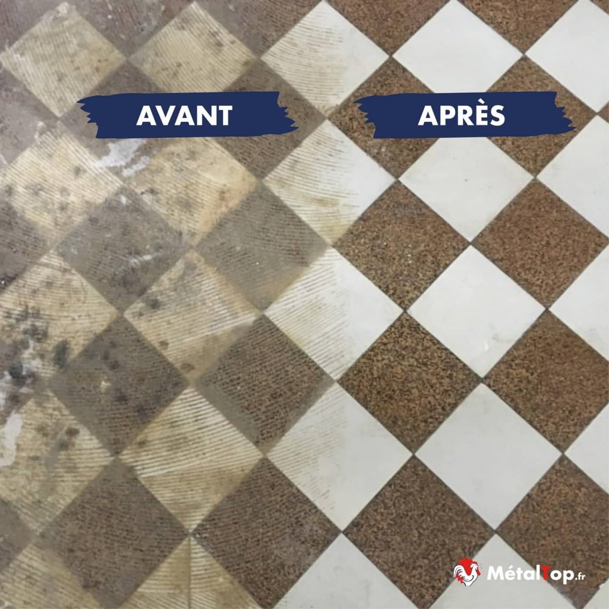 Decapant Carreaux De Ciment 1 L Nettoyant anti-tâches et laitance