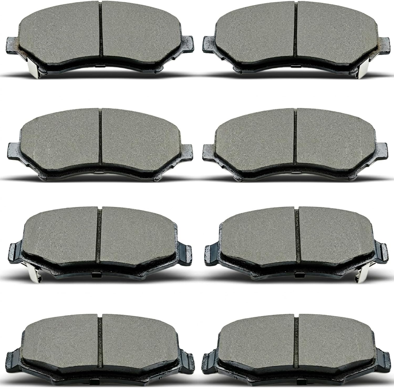 AnnoVinco Ceramic Front and Rear Brake Pad Kit (8-piece)