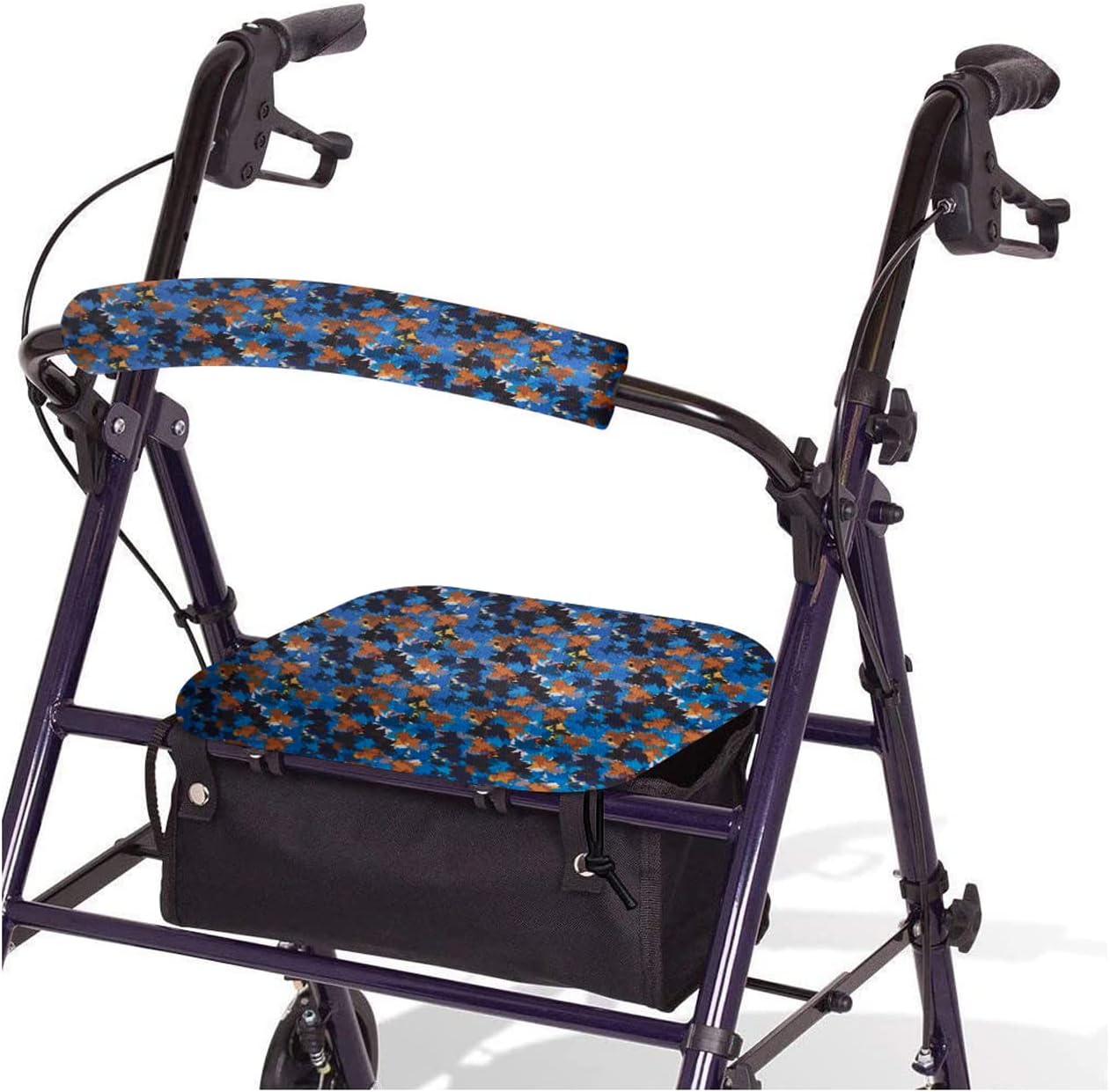 Rollator Walker Seat and Backrest Rollbar Covers Set