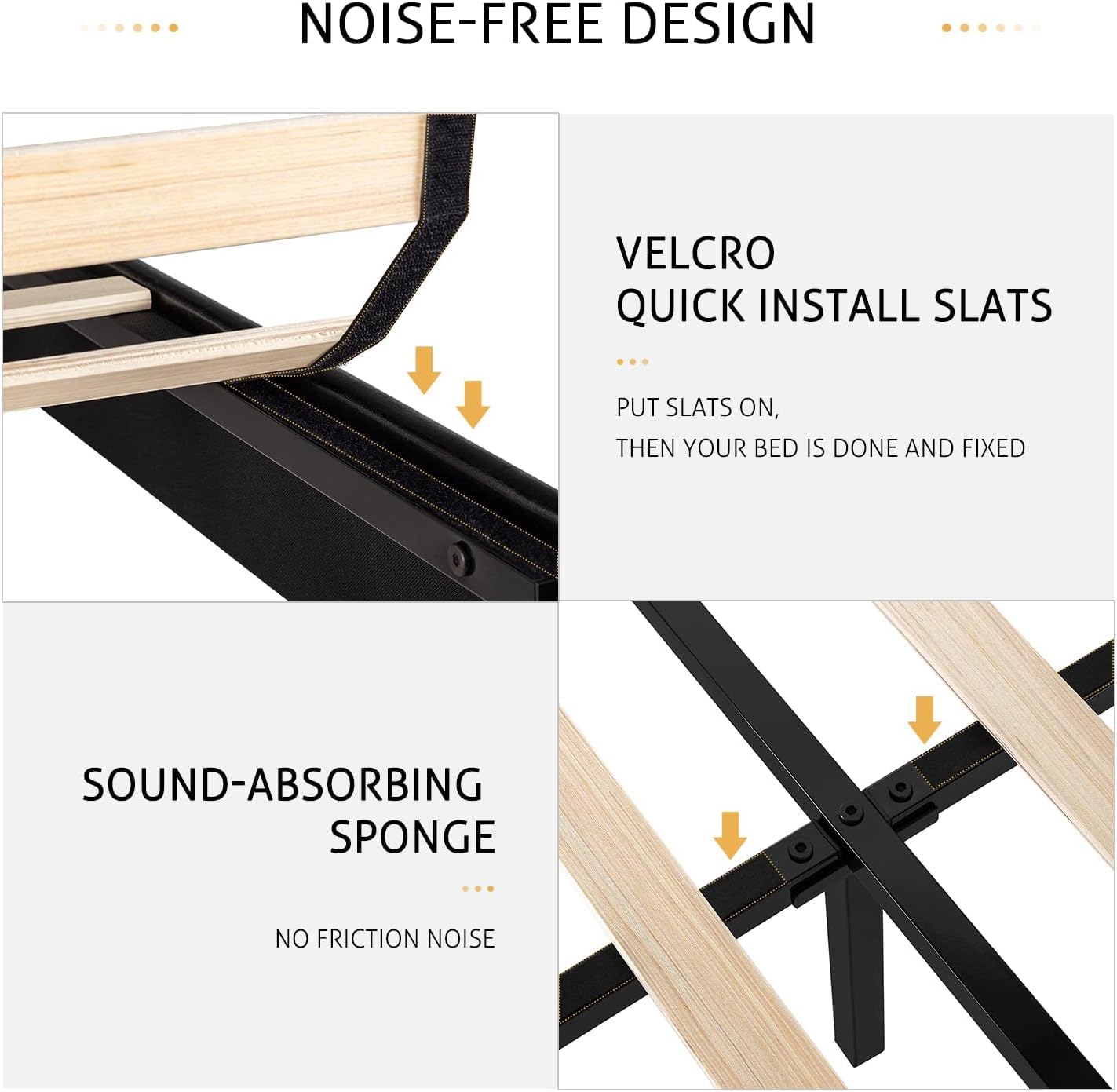 SHA CERLIN Full Size Bed Frame with Button Tufted Headboard, Faux Leather Upholstered Mattress Foundation, Platform Bed Frame, Wooden Slat Support, No Box Spring Needed, White