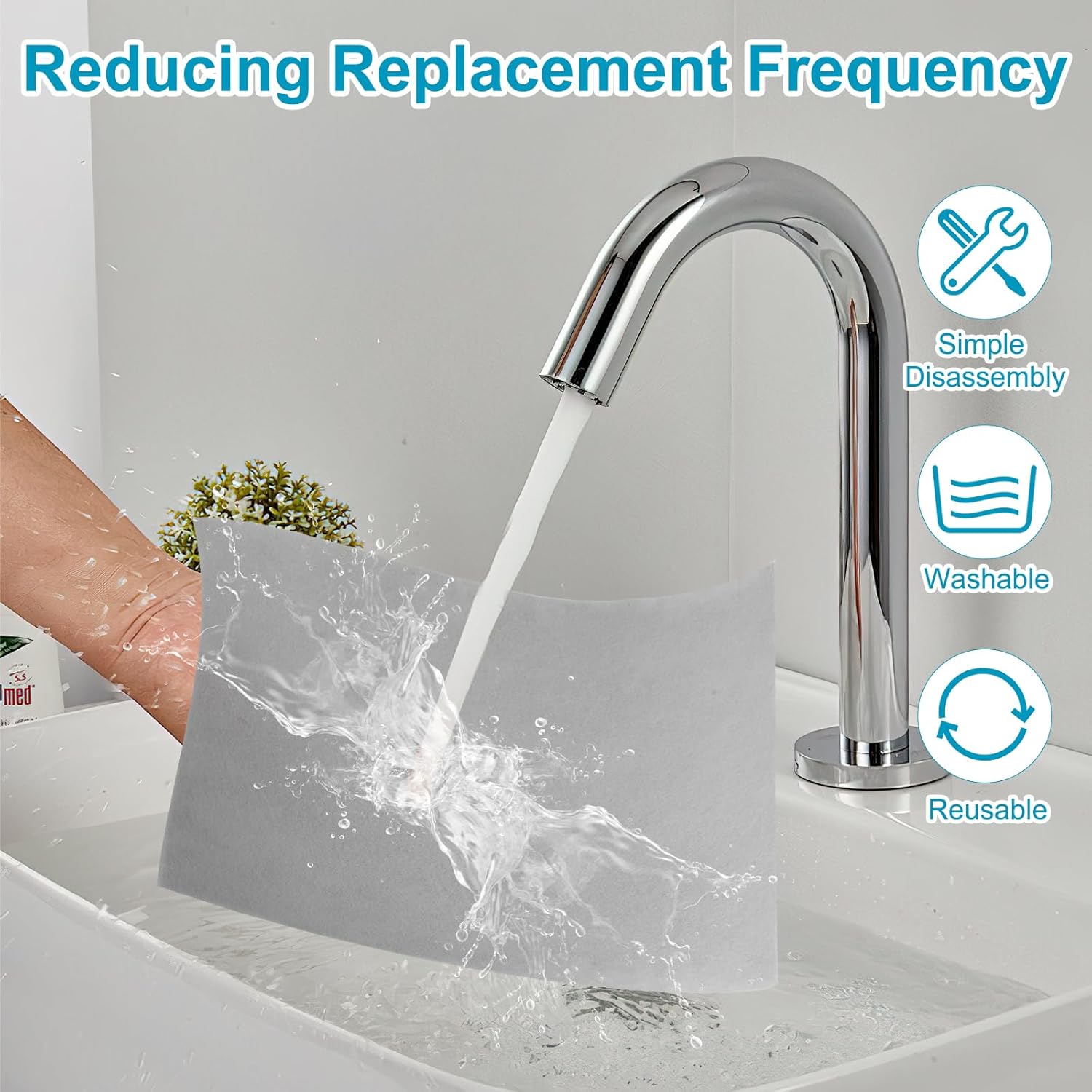 1 Pack H7122 Replacement Filter Compatible with GoveeLife Air Pur-ifier H7122, 3-Stage Air Filter Replacement for H7122 Fit for Govee Air Purif-ier Filter