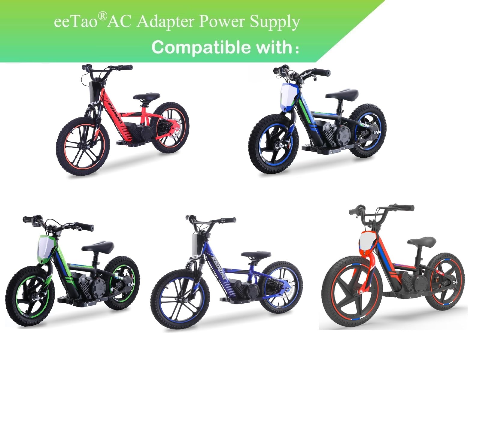 eeTao Replacement Charger Compatible with OLALA 16IN Tires Electric Dirt Bike ?G2L 340W Motor 24V 5.2Ah Lithium-ion Battery Power Supply Adapter Cord Cable