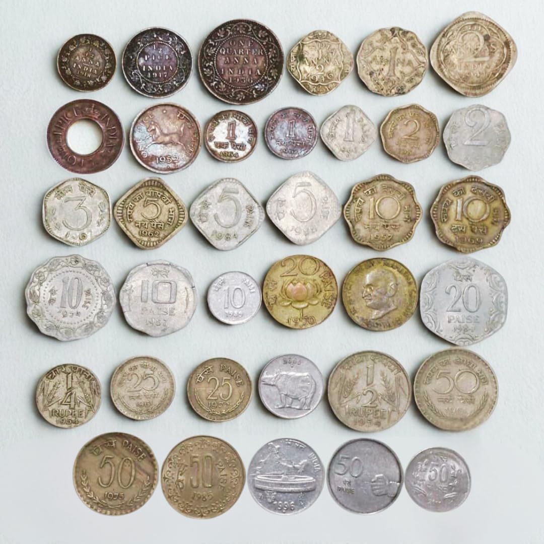 ShubhCoins Kids Collection 36 Different Coins |British to Republic| All Denominations- Beginner Education Set Ideal for Kids Above 5 Years, School Projects and Gifting-image-17