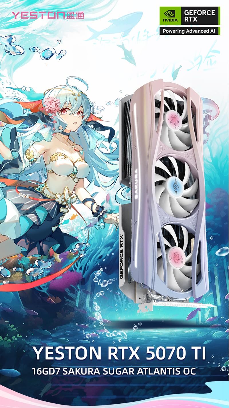Amazon | Yeston Sakura Atlantis Nvidia RTX 5070 Ti 16G OC