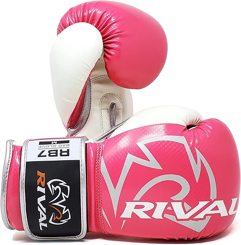 RIVAL Boxing RB7 Fitness Plus - Guantes de bolsa, sistema de correa Ergo y acolchado en capas de alta densidad para trabajo pesado en bolsas y