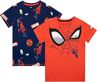 Marvel2-Pack Spider-Man T-Shirt för Pojkar Kortärmad Topp för Barn - Amazon Deal & Rabatt