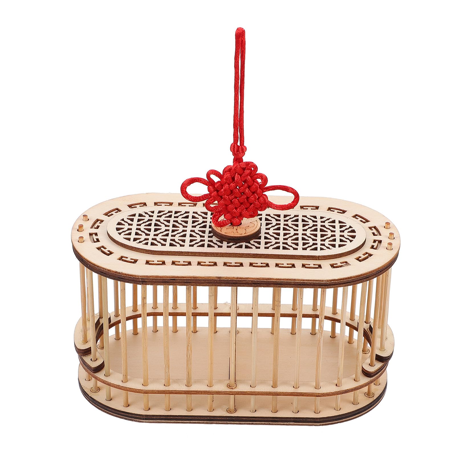 Levemolo Jaula de Madera Portátil para Grillos y Insectos, Diseño Ovalado Doble Compartimento, Transporte y Observación para Actividades al Aire Libre y Educativas
