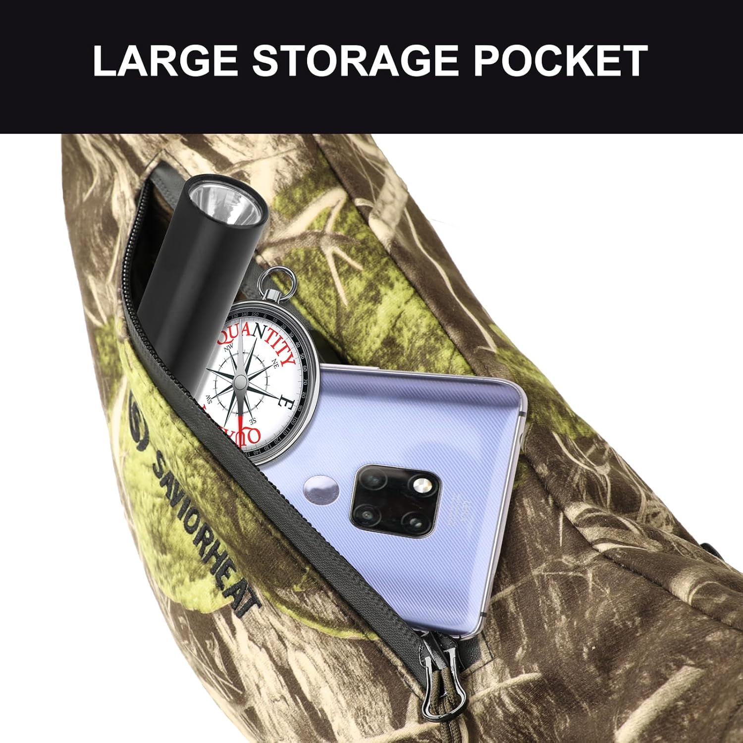 SAVIOR HEAT Heated Hand Muff, Electric Heating Hand Warmer Pouch for Winter Outdoor Hunting Camping Golf Photography
