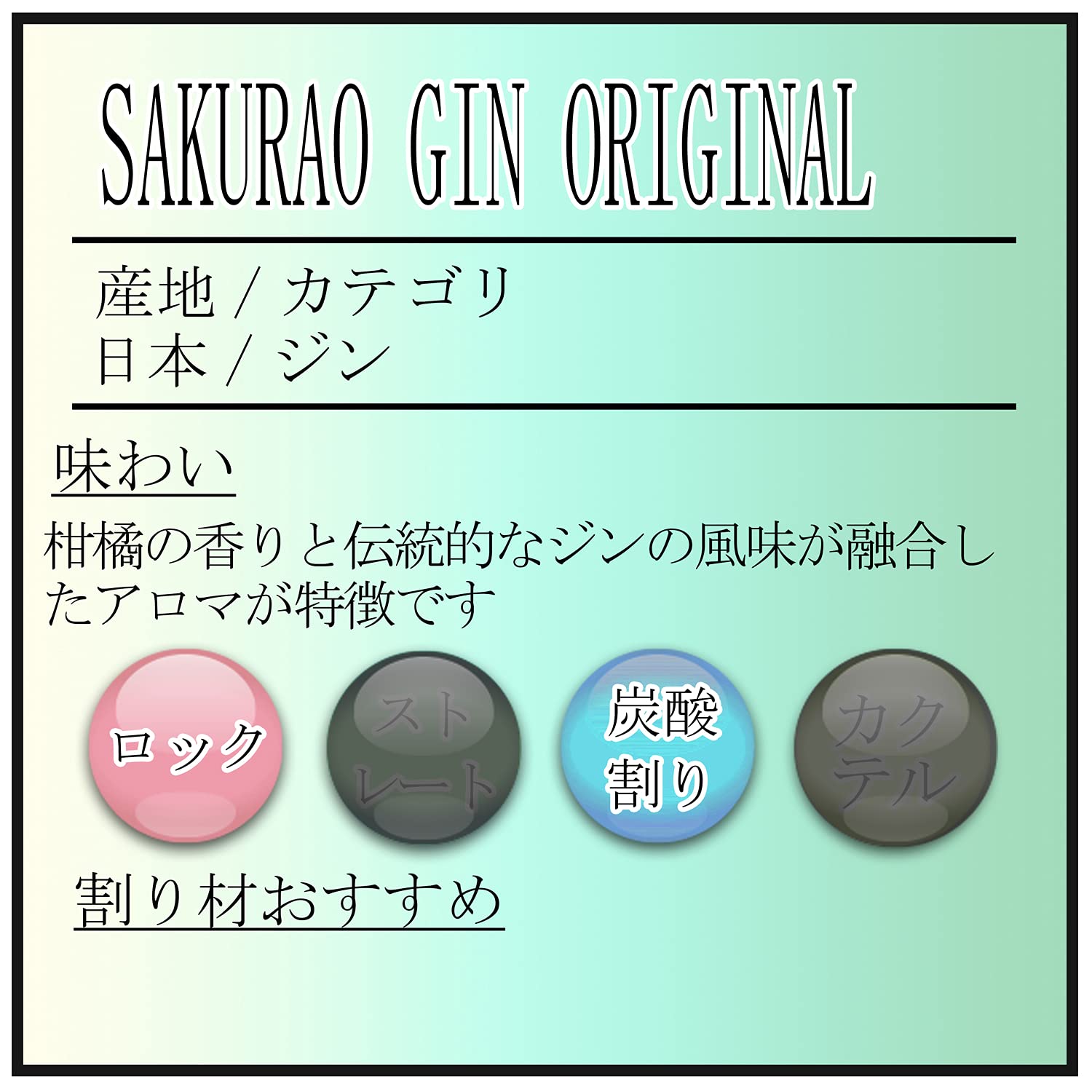 Sakurao Japanese Dry Gin ORIGINAL 47% - 700 ml in Giftbox