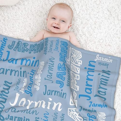 Miniatura 3 de ABERPOR Manta de bebé personalizada con nombre, mantas de bebé personalizadas para niñosniñas, manta de bebé personalizada con nombre, manta de bebé