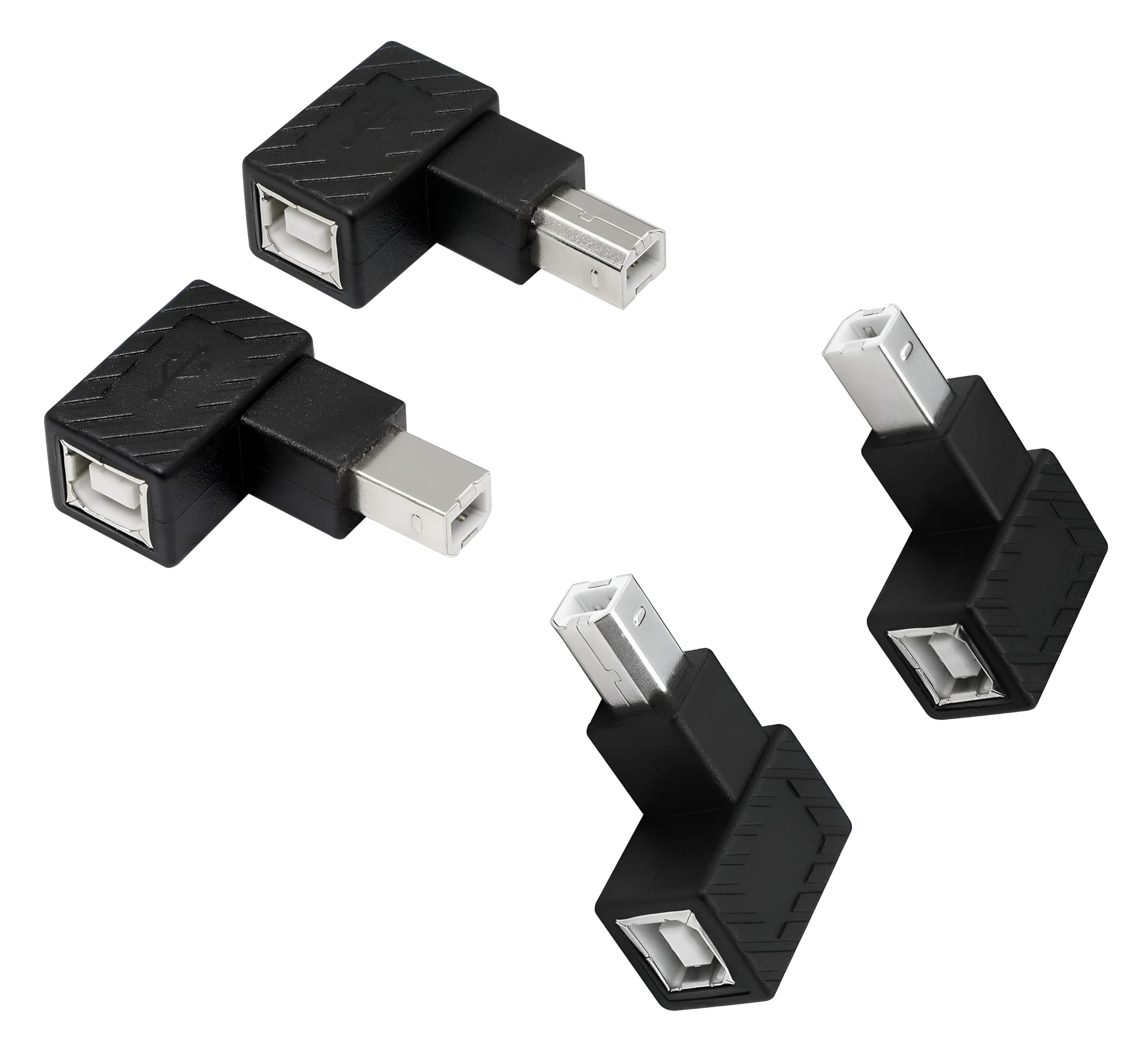 comaxesori (4 Pieces) USB 2.0 Type-B Printer Adapter ; 90 Degrees USB 2.0 B Male to Type-B Female Printer Adapter， for Printer, Scanner, Mobile HDD and More（Up & Down Angle + Left & Right Angle ） (B0D54F2R7P) Amazon Price History, Amazon Price Tracker
