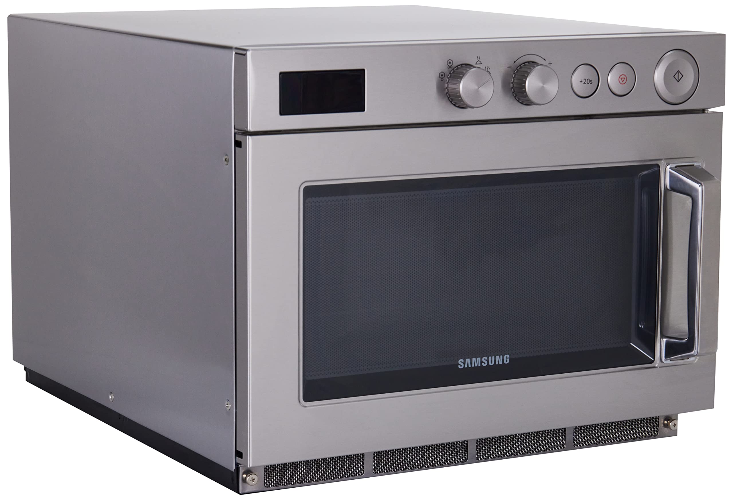 Saro - Samsung MJ2651 Microwave Oven for Restoration, 26 L, 1500 W, 5 Power Levels, Stainless Steel/Ceramic, Rotary Button, Digital Time Display, Stackable, 230 V