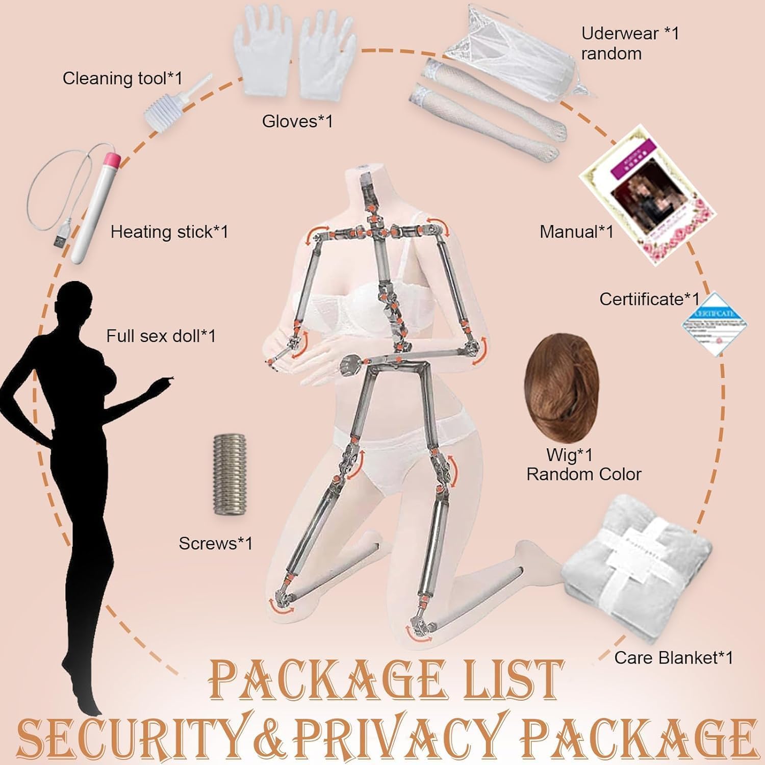 Adult Sex Dolls for Men, Full Size Sex Doll, Sex Doll Full Body, with Jelly Breast Shaking Butt, Rechargeable 5.36FT Life Size Doll Automatic Electric, Female Torso Love Doll with an Automatic Opening