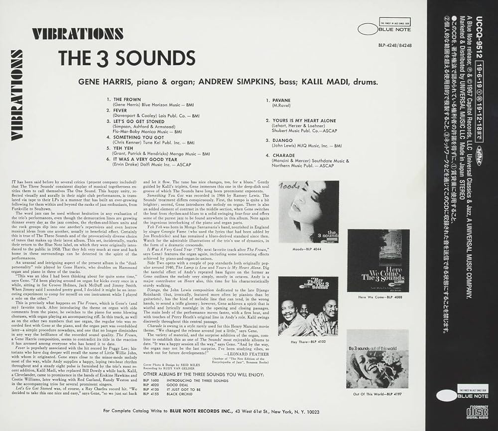 洋楽 3 Three Sounds - vibrations BLUE NOTE The Three Sounds – Vibrations – Vinyl (LP, Album, Mono