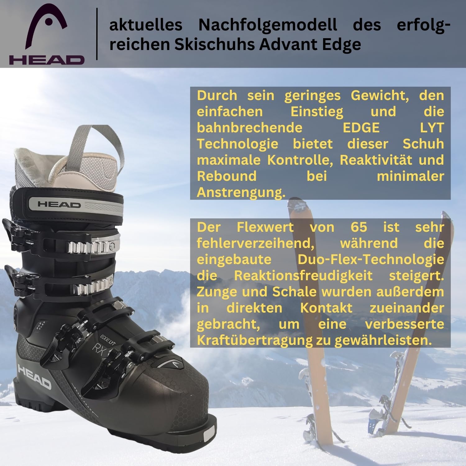 Head Edge LYT RX W HV Flex 65 - Botas de esquí