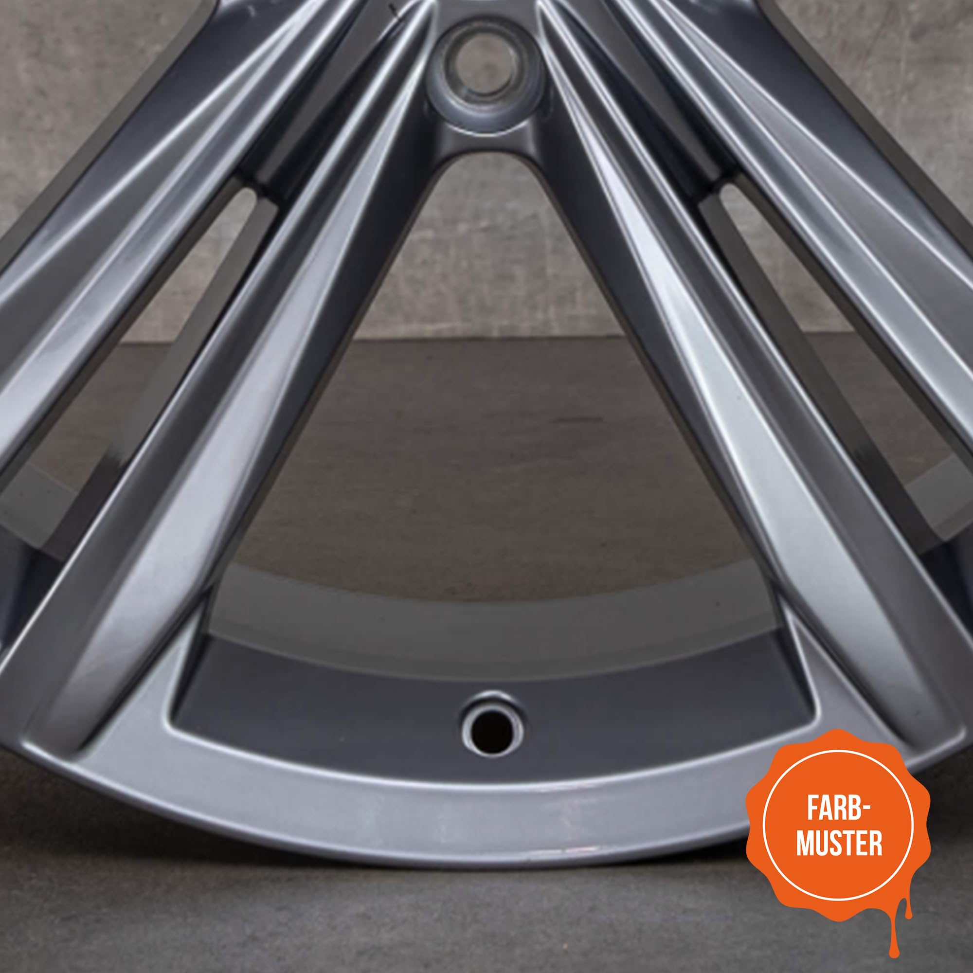 Felgenlack | passend für Farbton AUDI galvanograu metallic L-Z49 | High-Solid | 1K Original OEM Felgenlack | Lackdose 1000 ml | für Reparatur- als auch Komplettlackierung