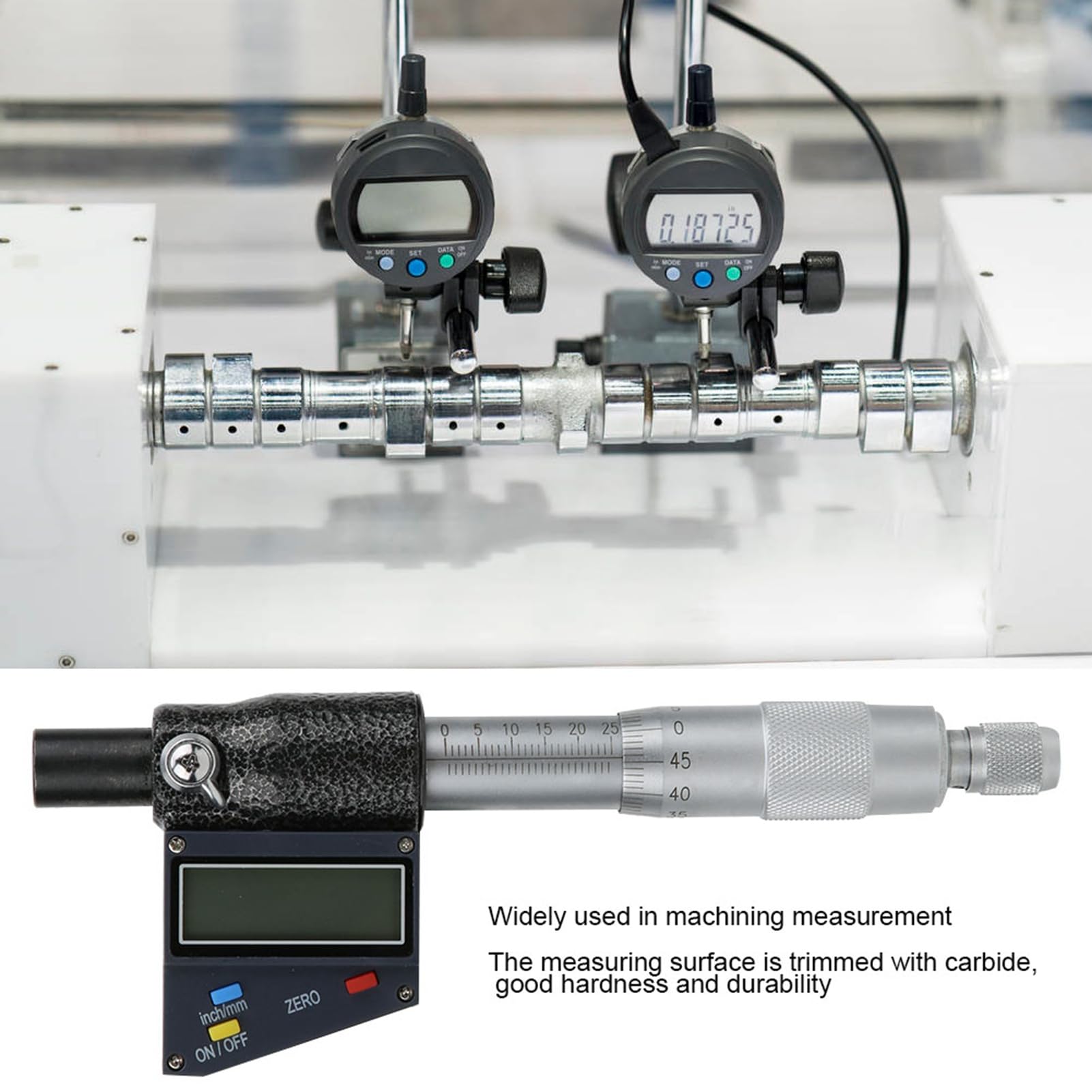 Herramienta de Carburo Cementado de Alta Precisión con Cabezal Micrométrico Digital para Medir 0-25 Mm (0-25 mm)