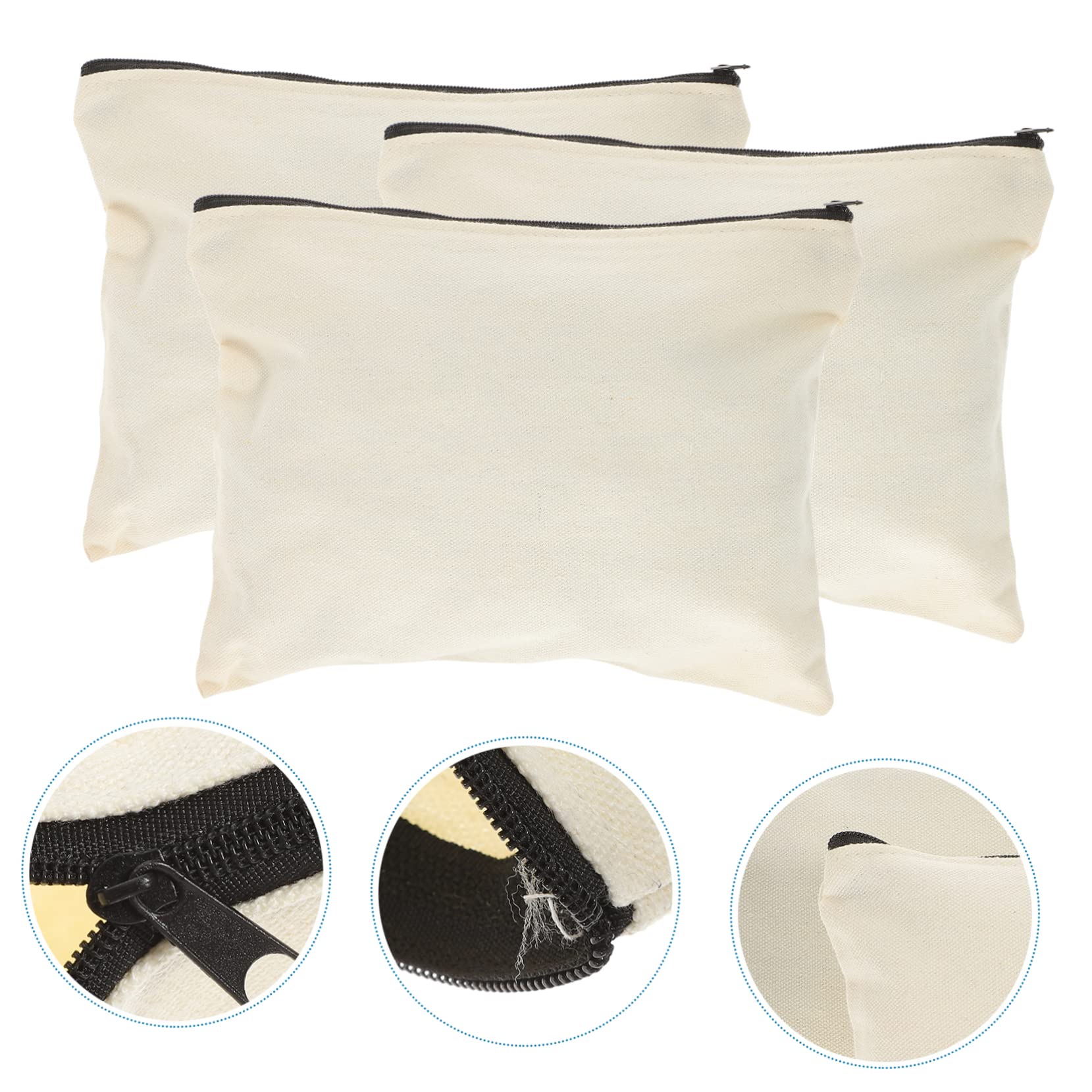 Bolsa de Herramientas Cremallera de Lona Beige 10 Piezas